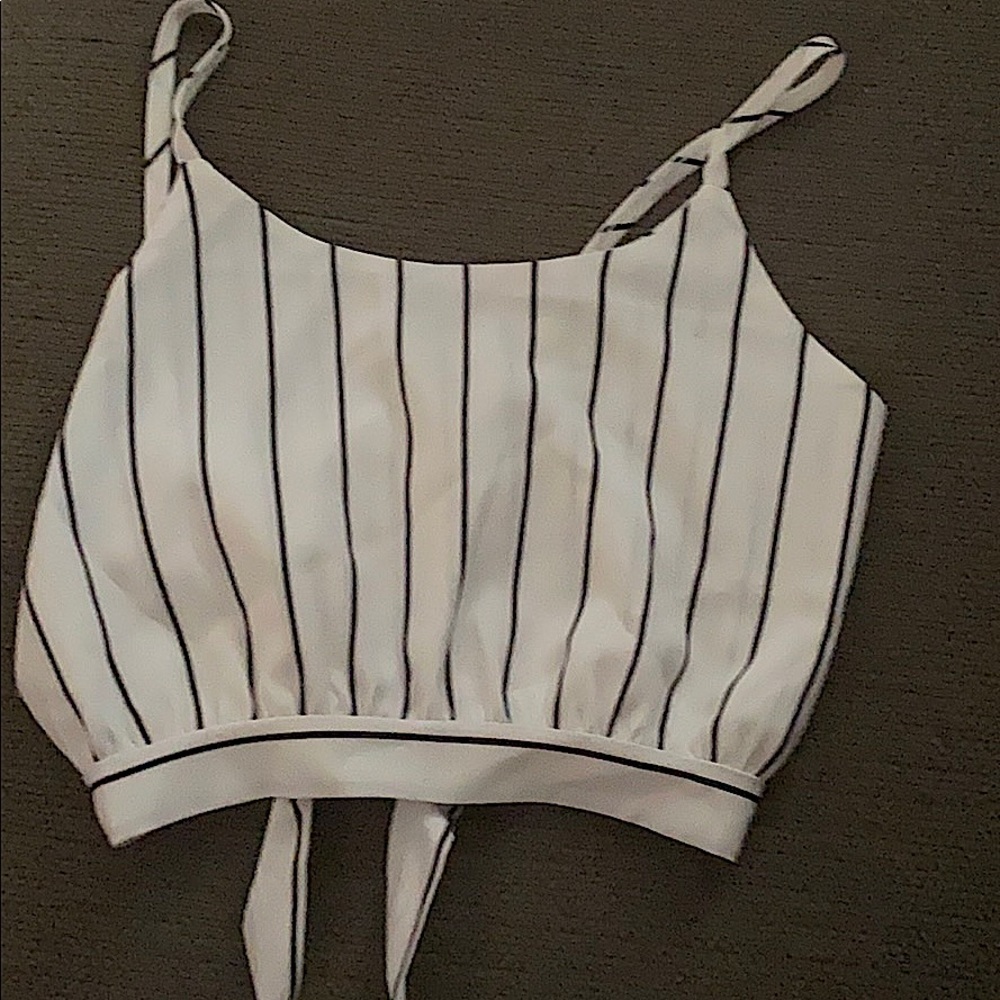 White tank crop top